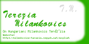 terezia milankovics business card